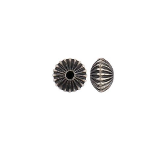Picture of Sterling Silver Navajo Pearl Style by JCK, 6mm Corrugated Rondelle Bead