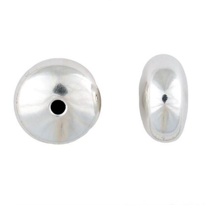Picture of Sterling Silver Rondelle Bead, ID 1.7mm, 6.1x10.9mm