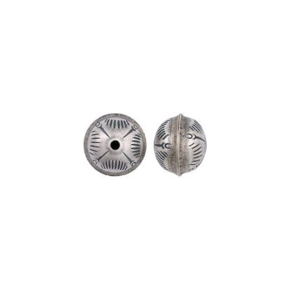 Picture of Sterling Silver Stamped Sunrise Seam Bead, 10mm