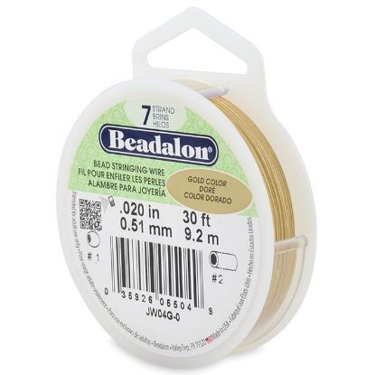 Picture of Beadalon Gold Wire 7 Strand .02 Inch 30 Feet