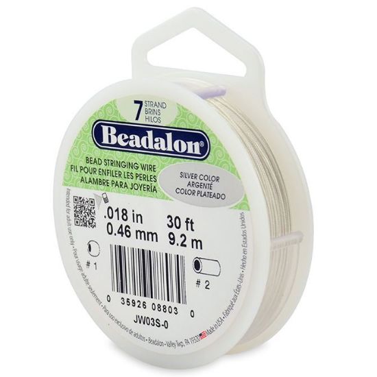 Picture of Beadalon Silver Color Wire 7 Strand .018 Inch 30 Foot