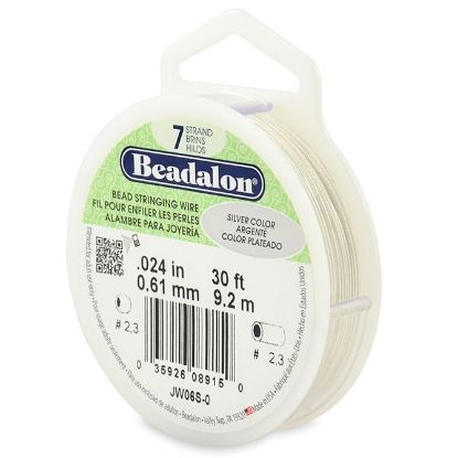 Picture of Beadalon Silver Color Wire 7 Strand .024 Inch 30 Feet
