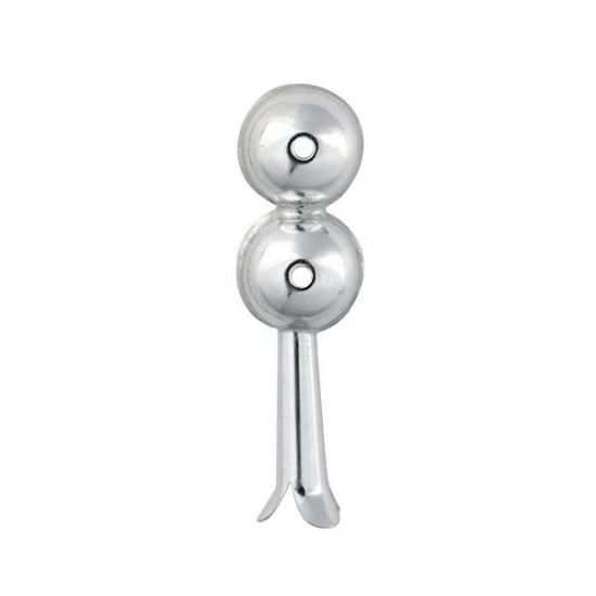 Picture of Sterling Silver Blossom + Bead (2) 10mm B2-10