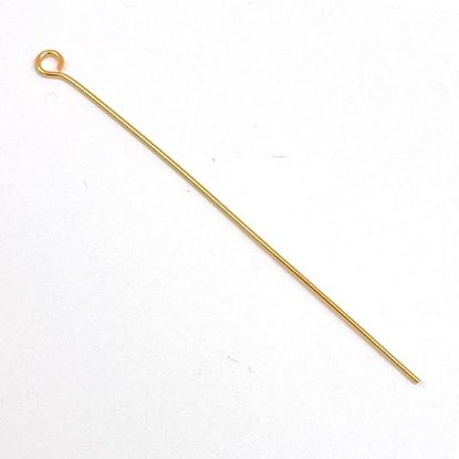 Picture of Gold Plated Head Pins, 2" x 0.024", Sold per pkg of 20
