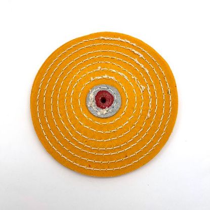 Picture of Yellow Treated Razoredge Buffing Wheel, 5" Diameter