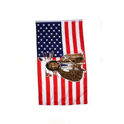 Picture of USA Flag with Brave 3x5'