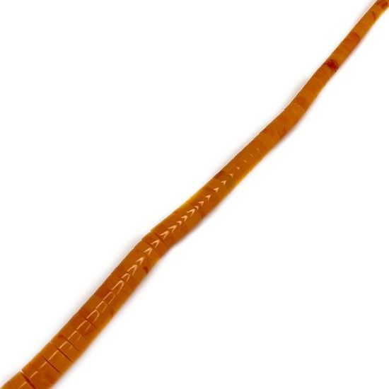 Picture of Medium Orange Block Graduated Heishi Beads 5-10mm, 16" Strand