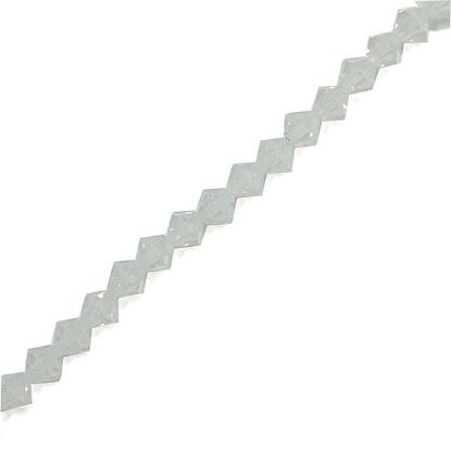 Picture of 6mm Preciosa Bi-Cone, White Opal Glass Beads, 5" Strand