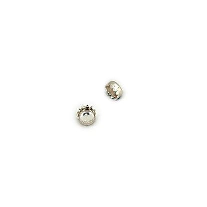 Picture of Sterling Silver Round Serrated Bezel Cups 3mm<br />10 Bezel Cups