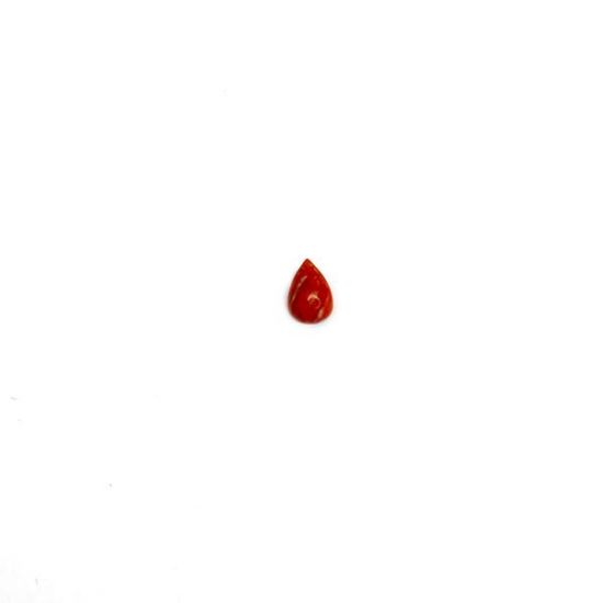 Picture of Orange Stabilized Compressed Spiny Oyster Cabachon 6x9mm Pear, No Back