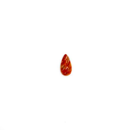 Picture of Orange Spiny Oyster Compressed Cabochon 7x14mm Pear, No Back