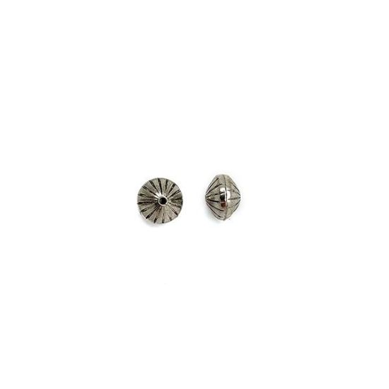 Picture of Silver Plated Navajo Beads, 7x10mm<br />20 Beads
