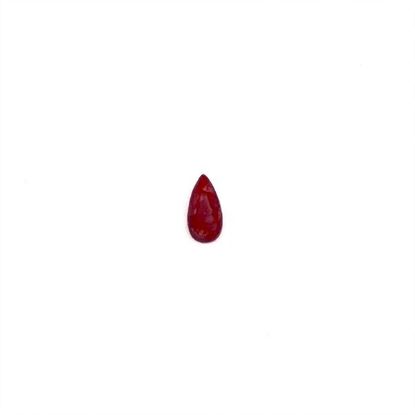 Picture of Red Spiny Oyster Cabachon 5x10mm Pear, No Back