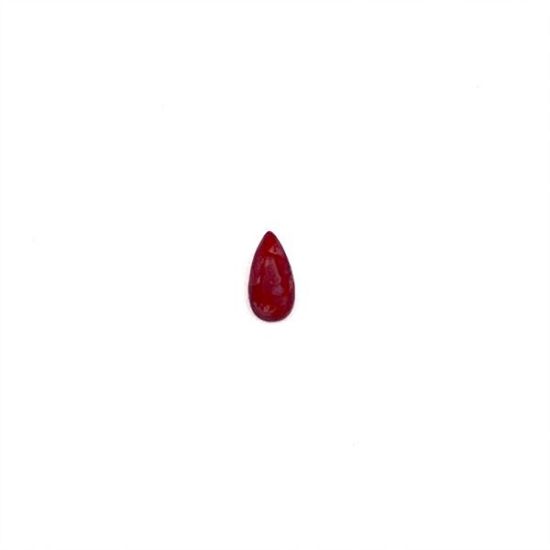 Picture of Red Spiny Oyster Cabachon 5x10mm Pear, No Back