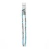 Picture of Crystal Lane 6x8mm Opaque Blue with Half Champagne Luster Rondelle, 2 Strand 7" Strands