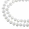 Picture of Crystal Lane 6x8mm Opaque White Aurora Borealis Rondelle, 2 Strand 7" Strands