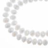 Picture of Crystal Lane 6x8mm Opaque White Matte Aurora Borealis Rondelle, 2 Strand 7" Strands