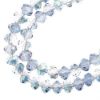 Picture of Crystal Lane 6x8mm Transparent Rose Green Luster Rondelle, 2 Strand 7" Strands
