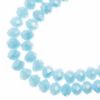 Picture of Crystal Lane 6x8mm Opaque Blue Aurora Borealis Rondelle, 2 Strand 7" Strands