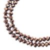 Picture of Crystal Lane 3x4mm Opaque Copper Iris Rondelle, 2 Strand 7" Strands