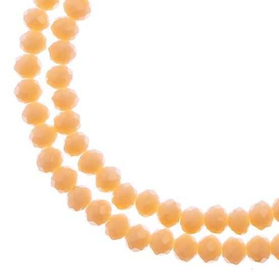 Picture of Crystal Lane 3x4mm Opaque Cream Rondelle, 2 Strand 7" Strands