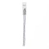 Picture of Crystal Lane 3x4mm Opaque Silver Iris Rondelle, 2 Strand 7" Strands