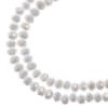 Picture of Crystal Lane 3x4mm Opaque White Aurora Borealis Rondelle, 2 Strand 7" Strands