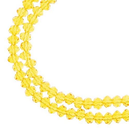 Picture of Crystal Lane 3x4mm Transparent Orange Rondelle, 2 Strand 7" Strands