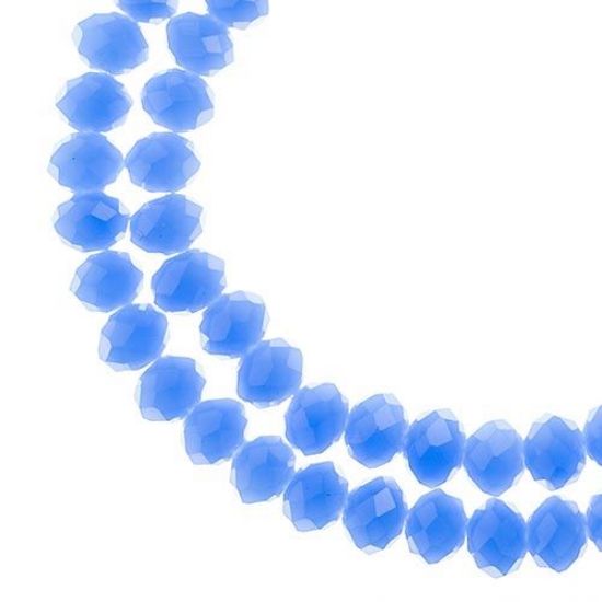 Picture of Crystal Lane 4x6mm Opaque Dark Periwinkle Rondelle, 2 Strand 7" Strands