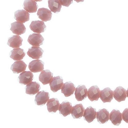 Picture of Crystal Lane 4x6mm Opaque Dark Purple Rondelle, 2 Strand 7" Strands