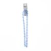 Picture of Crystal Lane 8x10mm Opaque Dark Blue with Half Gold Iris Rondelle, 2 Strand 7" Strands