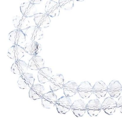 Picture of Crystal Lane 8x10mm Transparent Crystal Aurora Borealis Rondelle, 2 Strand 7" Strands