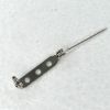 Picture of Nickel Plated Pin Back with Safety Catch, 1" - Sold in Packages of 10