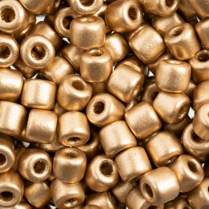 Picture of Czech Glass Rola Beads, Opaque Metallic Gold, 6mm