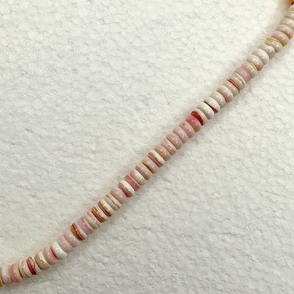 Picture of Pink Conch Shell Rondelle Beads, 6mm, 16" Strand