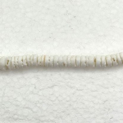 Picture of White Clam Graduated Heishi Beads, 4-9mm.