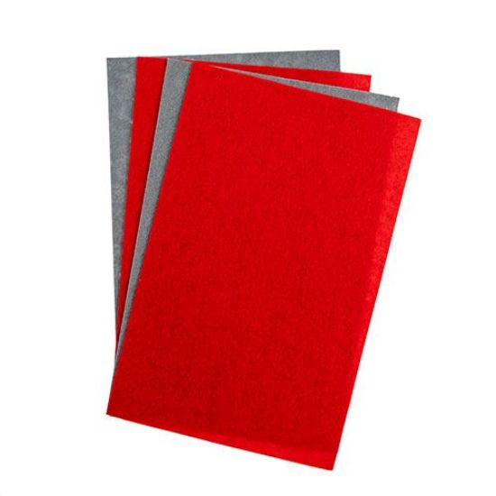 Picture of Good Felt, Red & Grey, 1.5mm, 5" x 8"
