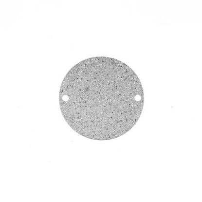 Picture of Beadwork Findings Silver Pendant Round Circle with 1+1 Holes 20x0.5mm, 8 pieces.