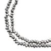 Picture of Crystal Lane 1.5x2.5mm Opaque Silver Iris Rondelle, 2 Strand 7" Strands