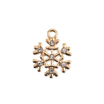 Picture of Sweet & Petite Holiday Charms, 18x14mm Snowflake, 8 pieces