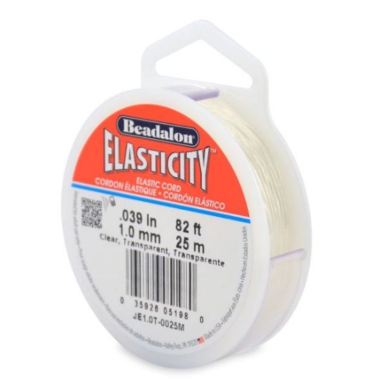 Picture of Beadalon Clear Elasticity&trade; Cord 1mm x 25 meters