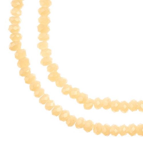 Picture of Crystal Lane 1.5x2.5mm Opaque Cream Rondelle, 2 Strand 7" Strands