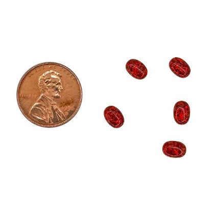 Picture of Imitation Flame Opal, Oval Cabochon, 5x7mm