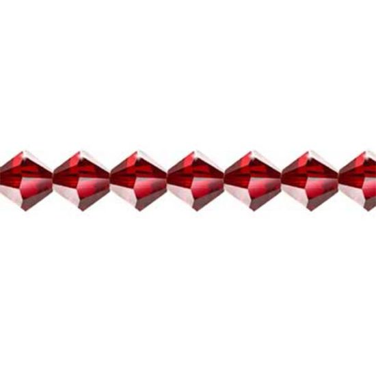Picture of 6mm Preciosa Bi-Cone, Siam 5in Strand