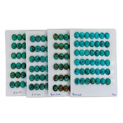 Picture of Stabilized Thunder Creek Turquoise Cabochon, 8x10mm Oval