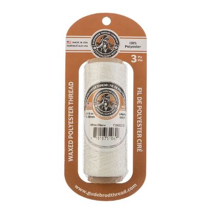 Picture of White Wax Poly Thread 500 Feet .015 Inch