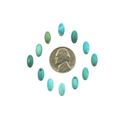 Picture of Stabilized Arizona Turquoise Cabochon, 5x10mm