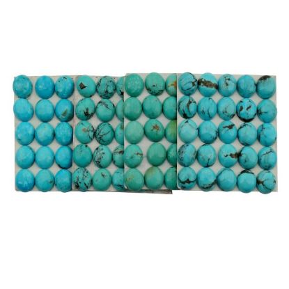 Picture of Turquoise Oval Stabilized Kingman Cabochon 10x12mm