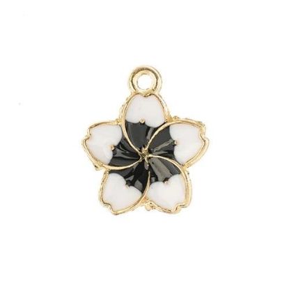 Picture of Sweet & Petite Charms, 13x16mm White Flower, 8 pieces