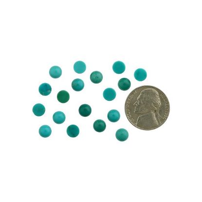 Picture of Stabilized Apache Green Turquoise Cabochon, 6mm Round